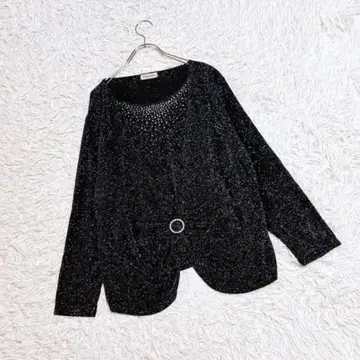 [ Camellia ] 라메 믹스 상의 ( LL ) 큐빅 반짝임