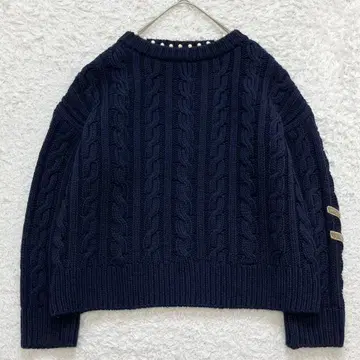 컨디션 최상 45R 케이블 유니폼 SWEATER 니트 인디고 펄