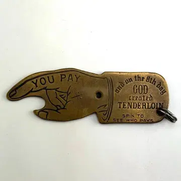 텐더 로인 YOU PAY 키링 놋쇠 유페이