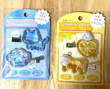 미개봉 새상품 본본드롭 앞머리 클립 꿀&소라 고양이