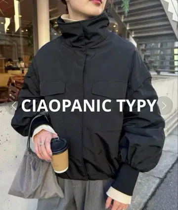 [ 새상품급 ] 차오패닉 티피 밀리터리 밑단 드로스트 스탠드 블루종 블랙