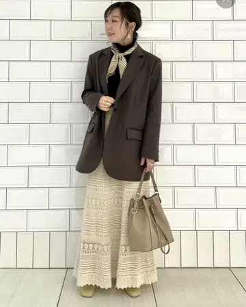 코튼 플라워 맥시 스커트