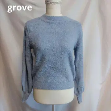 grove 페미닌 페더 터치 하이넥 풀오버
