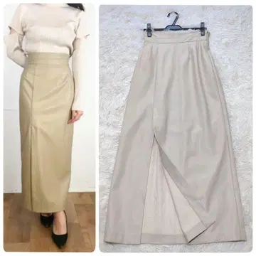 새상품급 COCODEAL 코코딜 에코 가죽 하이 슬릿 스커트 M 사이즈