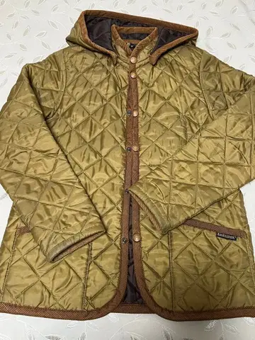 라벤햄 후드 부착 퀼팅 자켓