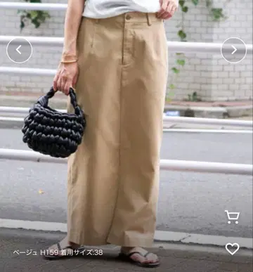 SLOBE IENA 로우라이즈 치노 아이라인 스커트