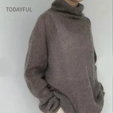 TODAYFUL 소프트 모헤어 터틀 니트