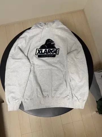 XLARGE 그레이 후드 부착 후드티