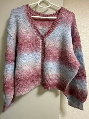 그라데이션 니트 가디건 F