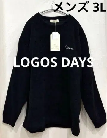 LOGOS DAYS 블랙 크루넥 트레이닝복 남성용 3L 맨투맨