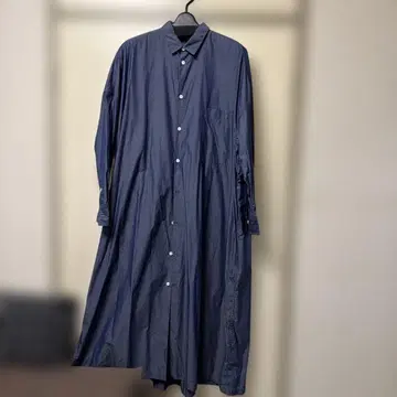 TOUJOURS 네이비 셔츠 원피스 긴팔