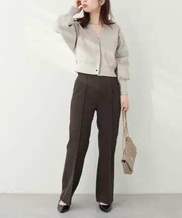 natural couture 하이웨스트 미 플레어 팬츠