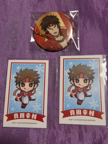 전국BASARA 프린세스 카페 컬렉션 카드 캔뱃지 사나다 유키무라