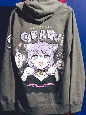 OMOCAT 네코마타오카유 콜라보 후드티 3XL 사이즈
