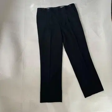 남성용 빅 사이즈 허리 조절 가능 슬랙스 블랙 일본제