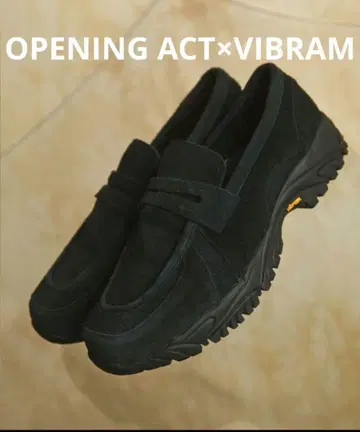 VIBRAM x OPENING ACT 리얼 가죽 스웨이드 로퍼 스니커즈