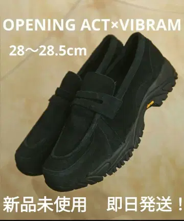 VIBRAM x OPENING ACT 리얼 가죽 스웨이드 로퍼 스니커즈