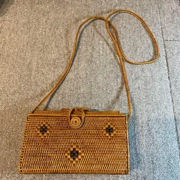 아타백 아타백 브라운 뜨개질 바스켓백