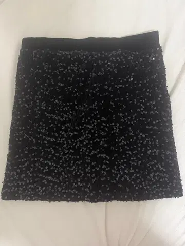 스팽글 벨로아 터치 미니 스커트