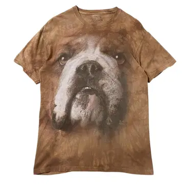 USA 구제 의류 더 마운틴 불독 개 T셔츠 애니멀 I2356