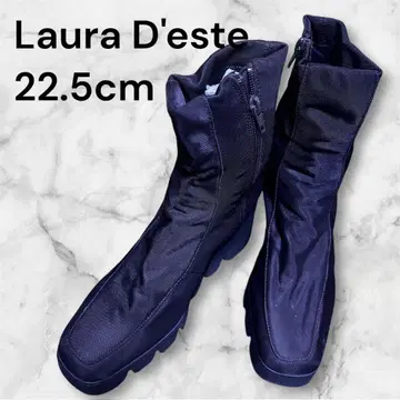 [ 새상품 ] Laura D'este 네이비 부츠 22.5cm