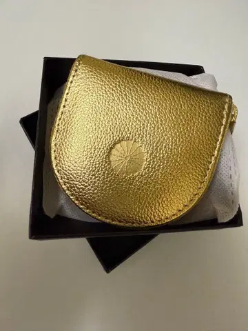 황궁 한정판 골드 가죽 코인 케이스