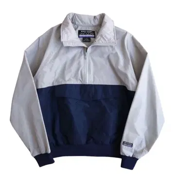 80s 2톤 나일론 아노락 자켓 하프 지퍼