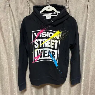 y121601 VISION STREET WEAR 후드티 블랙 로고 M