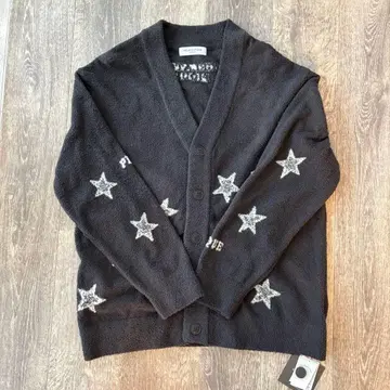 [ 미사용 새상품 ] GELATO PIQUE 그레이 별 패턴 가디건