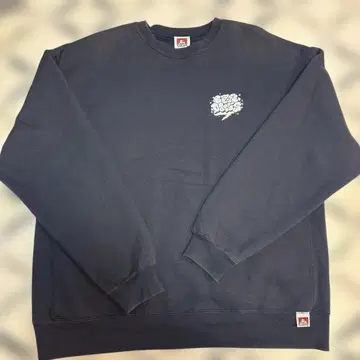 벤 데이비스 맨투맨 스모크 로고 발포 프린트 속기모 네이비