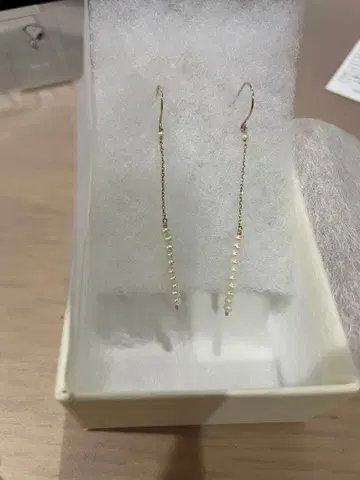 misa 10금 펄 작은 알갱이 귀걸이