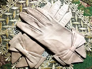 FOXEY 장갑 가죽*핑크 베이지*7