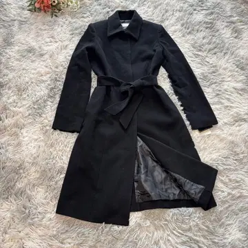 [ 미사용품 ] ZAZIE 울 코트 [ M ] 9AR 블랙 롱 코트 고급