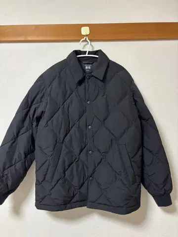 블랙 퀼팅 자켓 버튼식 유니클로