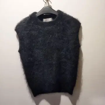 캐시미어 퍼 니트 베스트