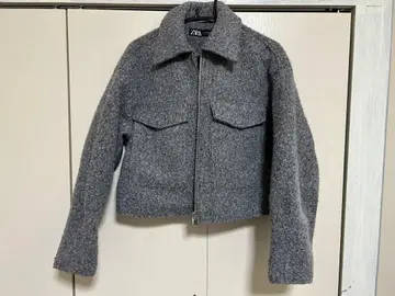 ZARA 그레이 집업 크롭 자켓