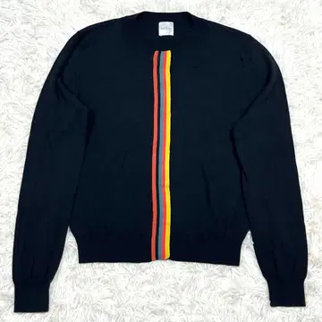 폴스미스 실크 혼방 아티스트 스트라이프 니트 가디건 블랙 M 현행