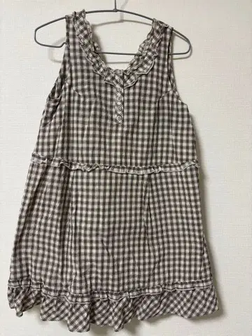 티나 조준 체크 무늬 원피스