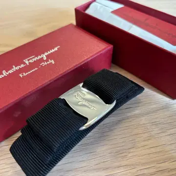 Salvatore Ferragamo 블랙 x 실버 머리핀