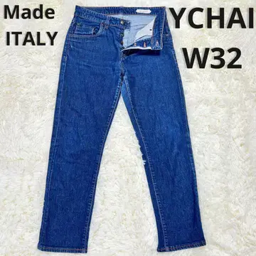YCHAI 현행 이탈리아제 스트레치 데님 플라이 버튼 W32 인디고