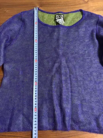 사토 웨스 스퀘어 M&KYOKO 긴팔 얇은 소재 니트