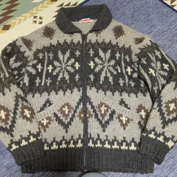 구제샵 구매 이크시즈 코위찬 니트 니트 지퍼 아우터 두꺼운 원단