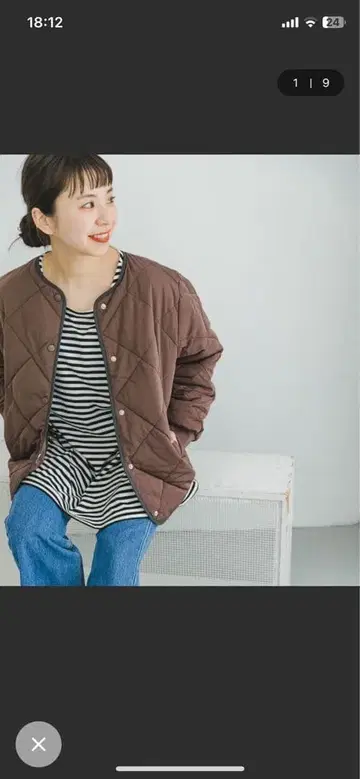 URBAN RESEARCH 퀼팅 자켓 브라운 M