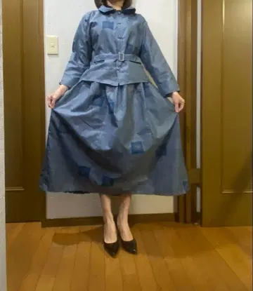 기모노 리메이크 셋업 오시마 명주 모델 158cm 45kg M 사이즈