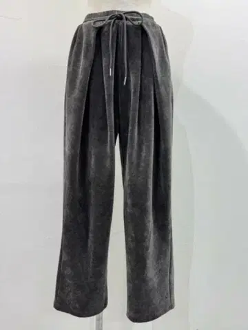 CYAN tokyo 그레이 벨벳 와이드 팬츠