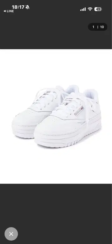 Reebok ClubC Extra 화이트 통굽 스니커즈