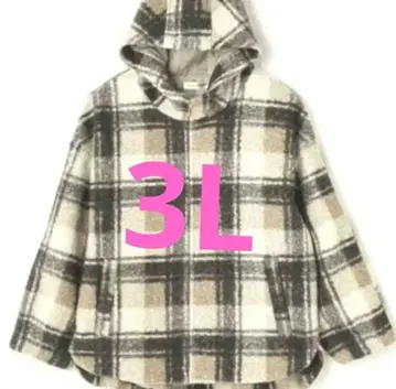 Hina 체크 코트 시마무라 hina 히나 점퍼 빅 사이즈