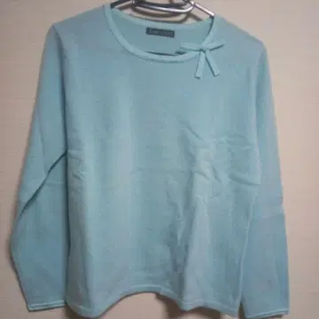 여성용 얇은 소재 스웨터 스카이블루 L 사이즈