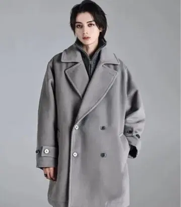 Beaver melton 오버 P 코트/P 코트