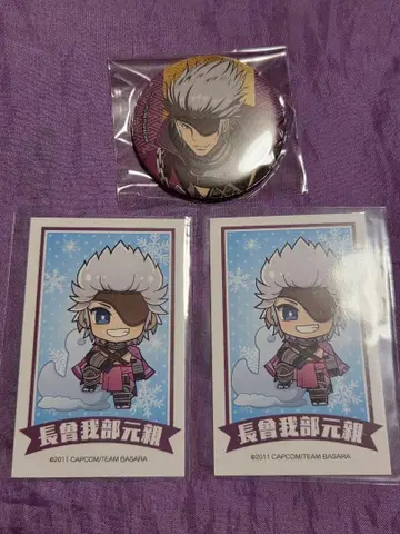 전국 BASARA 프린세스 카페 컬렉션 카드 캔뱃지 초소카베 모토치카